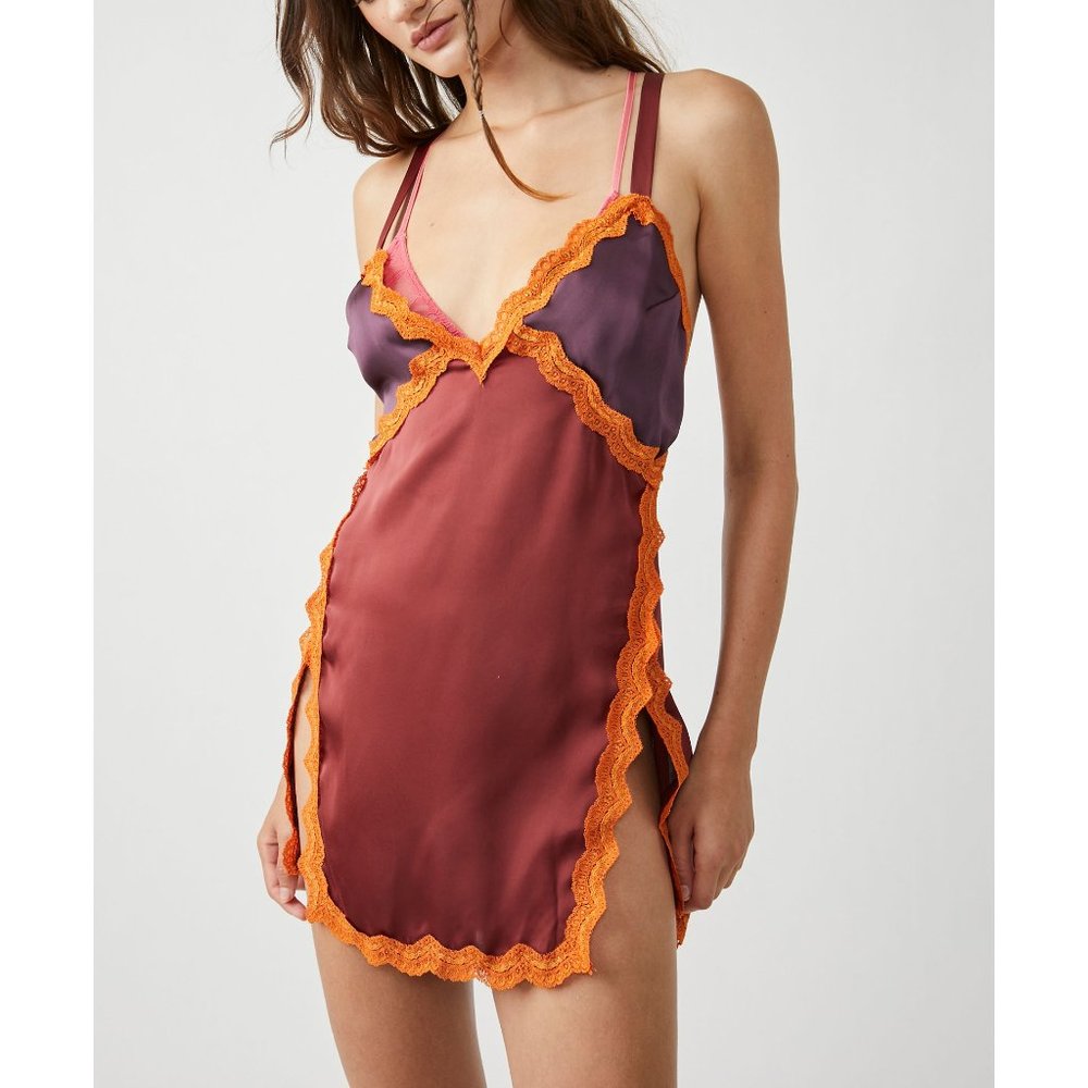 NWT FREE PEOPLE On The Rise Mini Slip / Firefly Combo